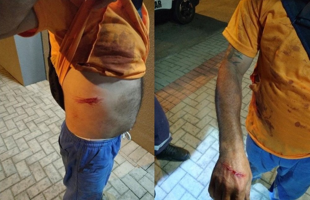 Homem é agredido e ferido a faca em tentativa de roubo na Itoupava Seca