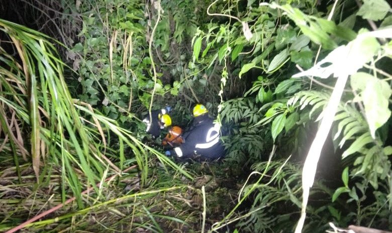 Motociclista morre após sofrer acidente e cair em ribanceira na BR-470