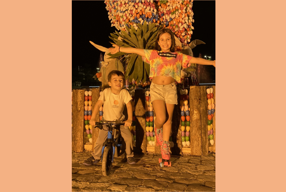 Tales e Taysa no Parque Ramiro. Foto: Arquivo pessoal 