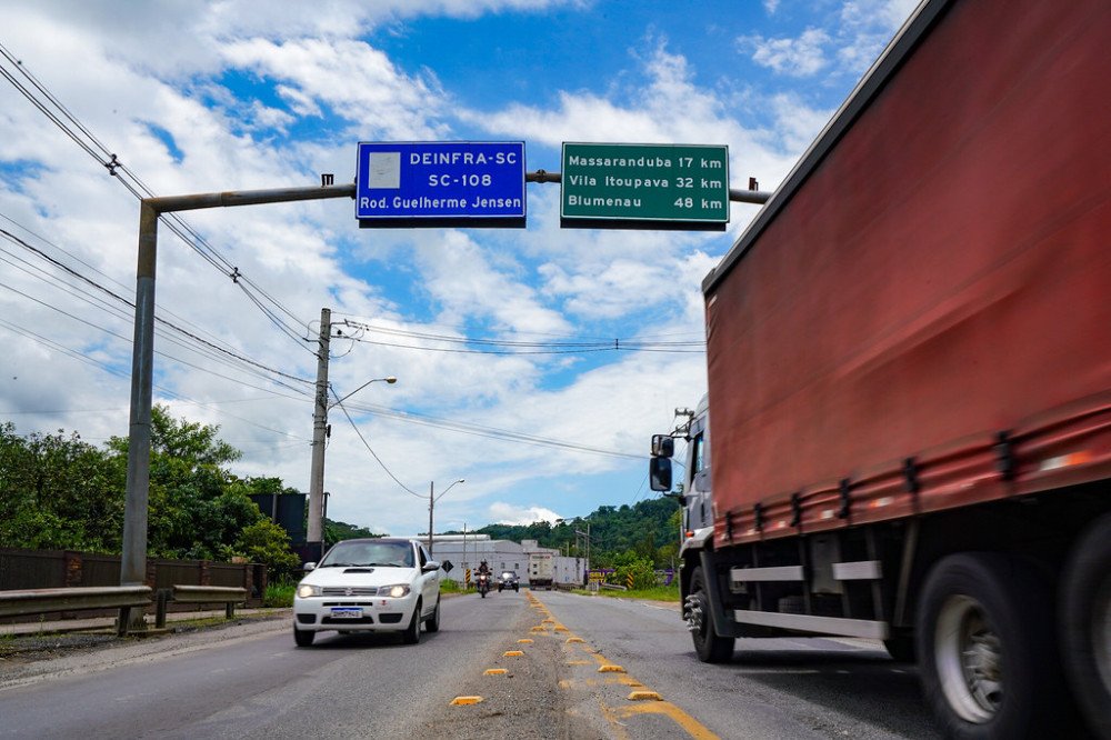 Duplicação da SC-108 entre Guaramirim e Massaranduba irá custar R$ 238 milhões
