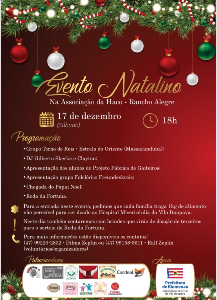 Vila Itoupava recebe mais um evento natalino