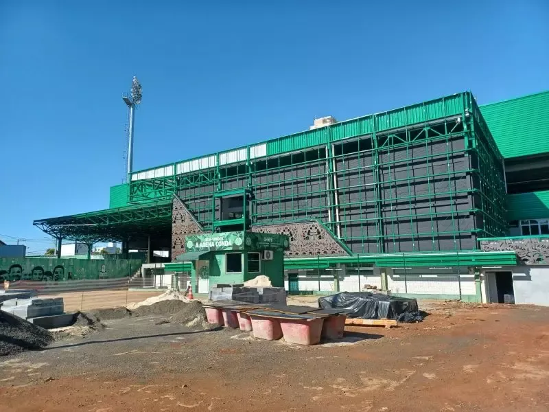 Modernização da Arena Condá, em Chapecó, chegam aos 75%