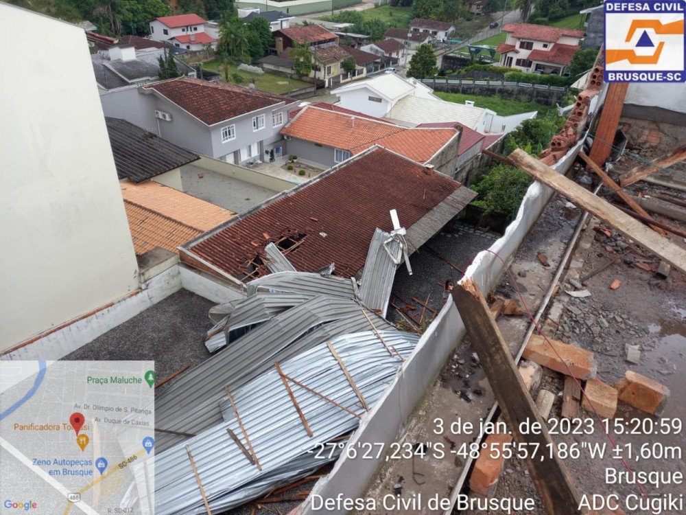 Foto: Defesa Civil de Brusque/Divulgação 