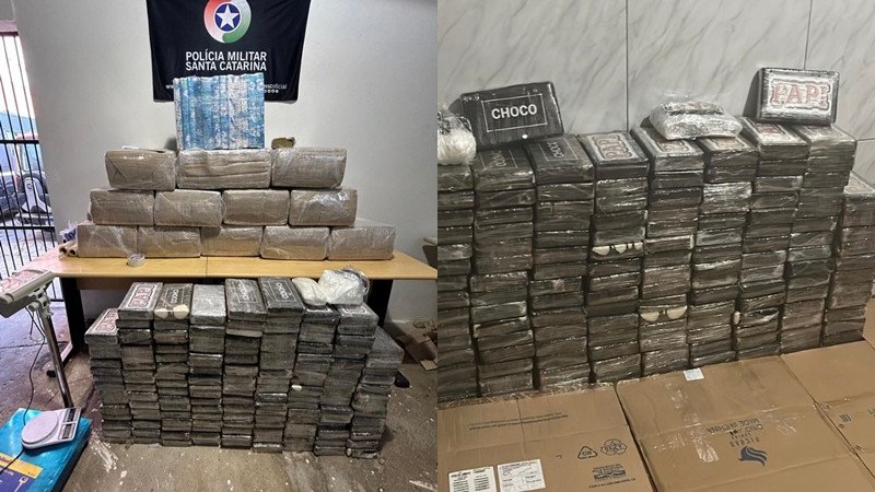 Dupla é presa com 316kg de maconha e 165kg de cocaína em Balneário Camboriú