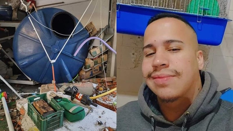 Identificado jovem que morreu atingido por caixa d’água que desabou em Rio do Sul
