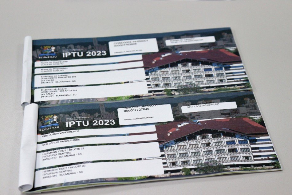 Pagamento da cota única do IPTU termina nesta segunda-feira em Blumenau