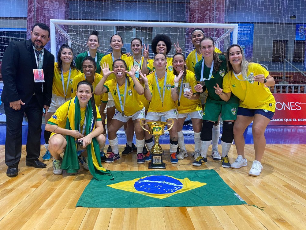Brasil vence a Argentina por 2X1 e conquista Mundial de Futsal Feminino