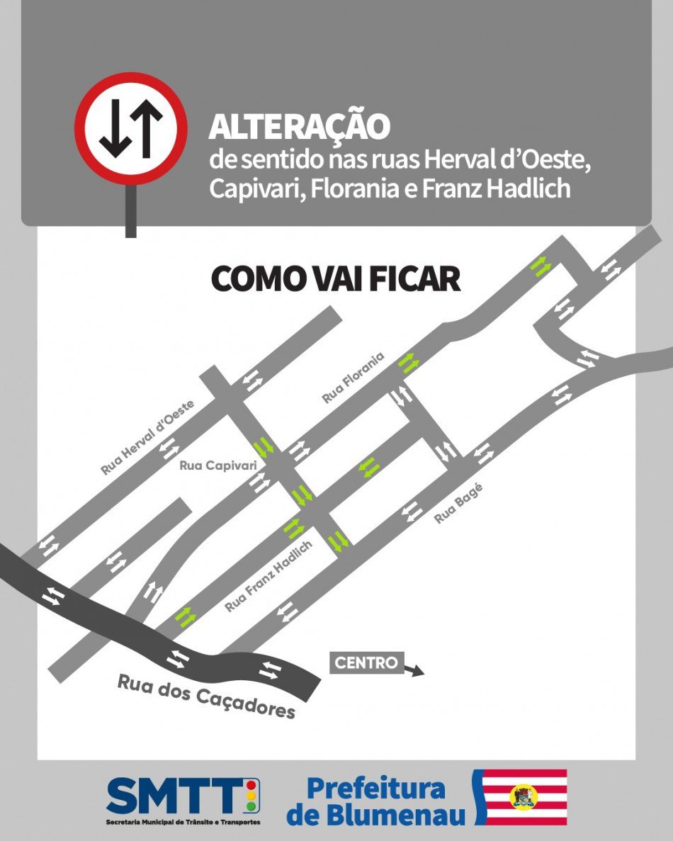 Alterações no trânsito na Velha Central começam a valer neste sábado em Blumenau