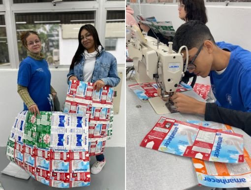 Blumenau: alunos produzem mantas térmicas para pessoas em situação de rua