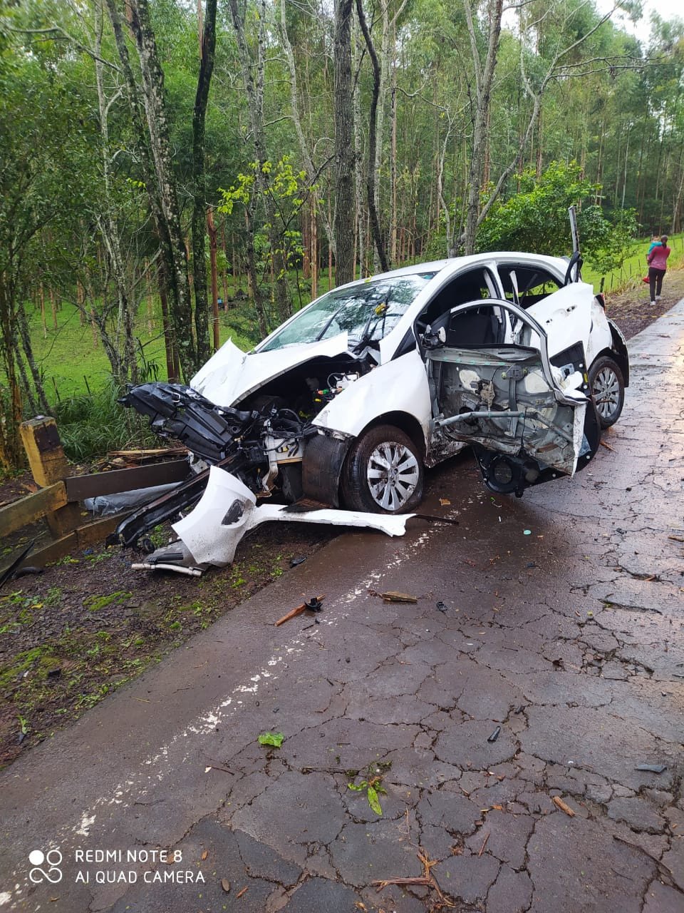 Mulher morre ao bater carro contra árvore no Extremo-Oeste