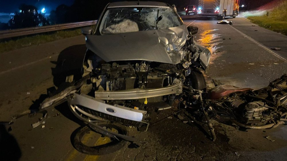 Grave acidente de trânsito mata motociclista em São Bento do Sul
