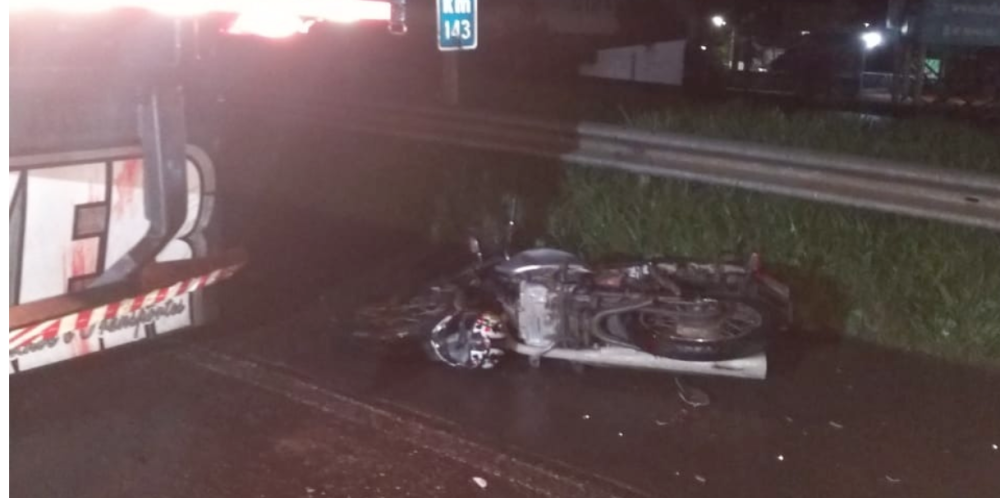 Acidente na BR-470 em Rio do Sul deixa motociclista ferido
