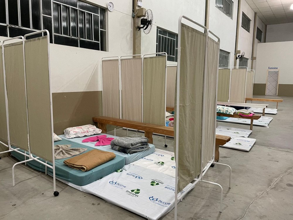 Gaspar ativa novo abrigo para móveis; cidade já tem 49 pessoas desabrigadas