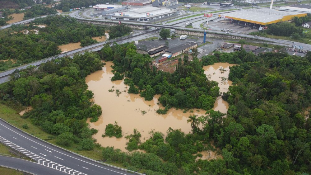 Confira a cota de enchente das ruas de Blumenau