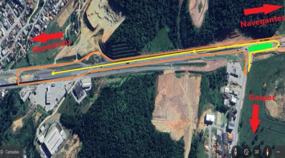 Trecho da BR-470, em Gaspar, passa por alterações a partir desta quarta-feira
