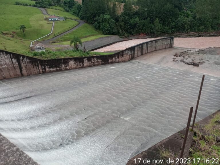 Barragem de Ituporanga. Foto: Defesa Civil de Santa Catarina