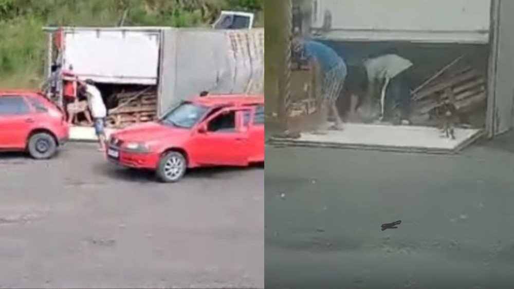 Caminhão de bebidas é furtado após tombar na BR-470 em Pouso Redondo