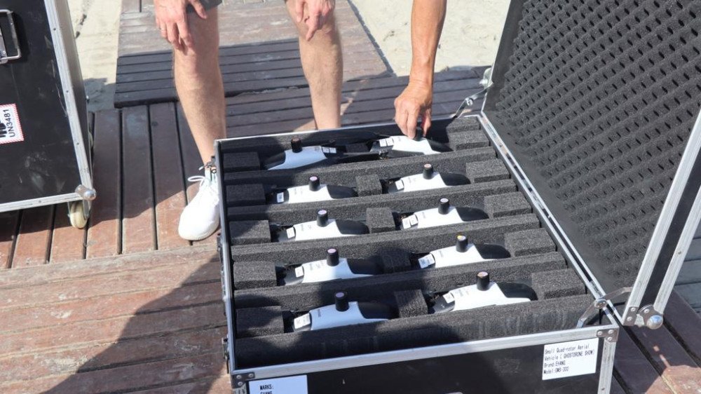 Primeiro teste com drones para o Réveillon é feito em Balneário Camboriú