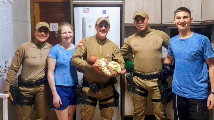 Policiais militares de Taió salvam bebê de 3 dias de vida que estava engasgado com leite materno