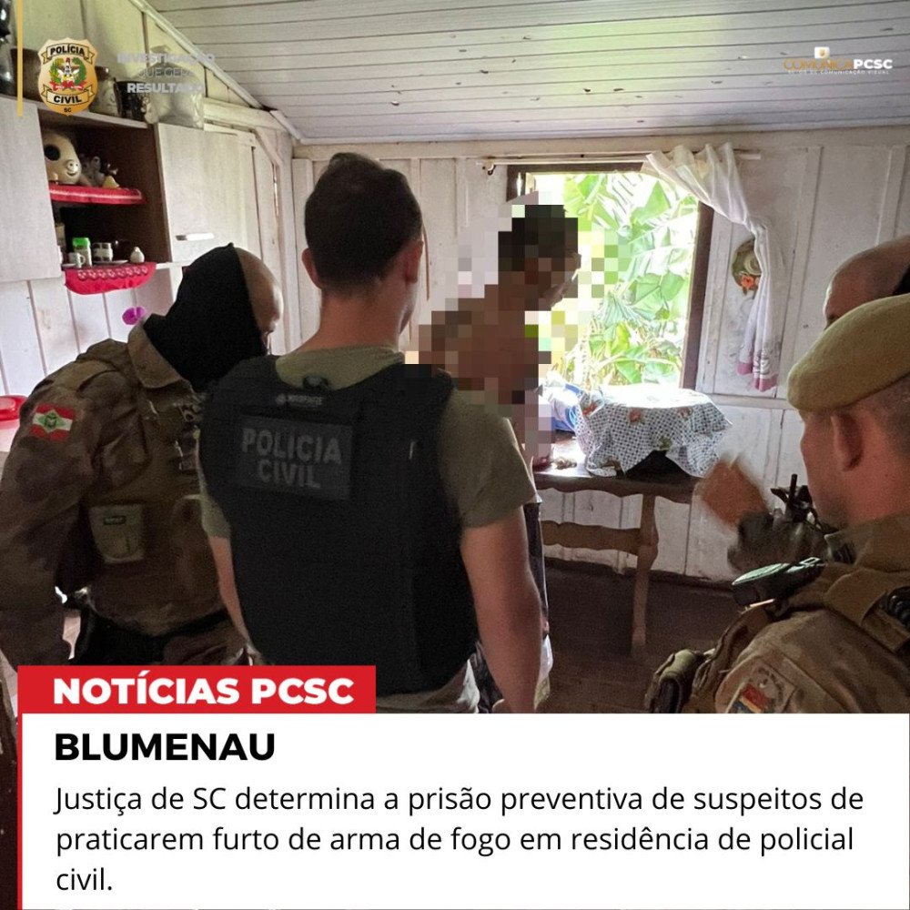 Homens que furtaram arma na casa de policial civil são presos