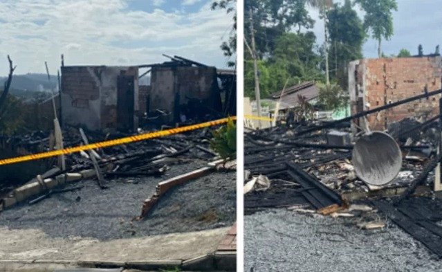 Moradora de Blumenau cria vaquinha depois de casa ser destruída por incêndio; saiba como ajudar