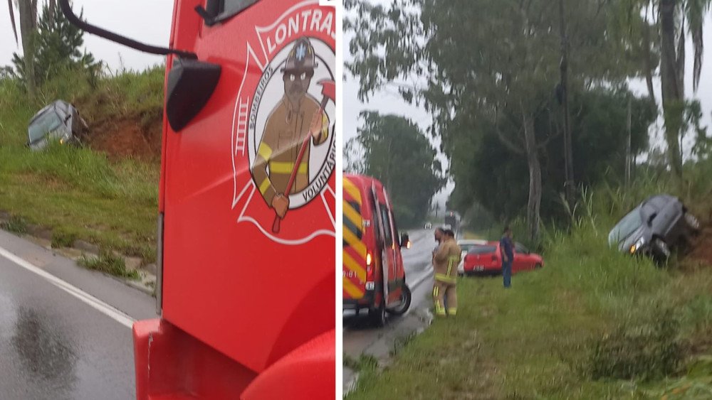 Mulher perde controle do carro e capota em Lontras