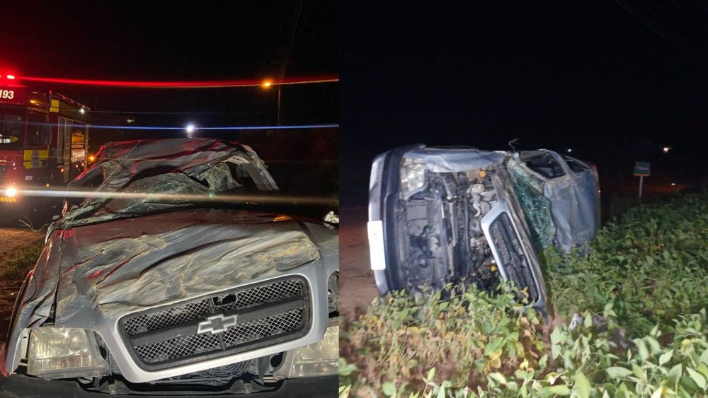 Carro sai de pista, capota e motorista morre em Ituporanga