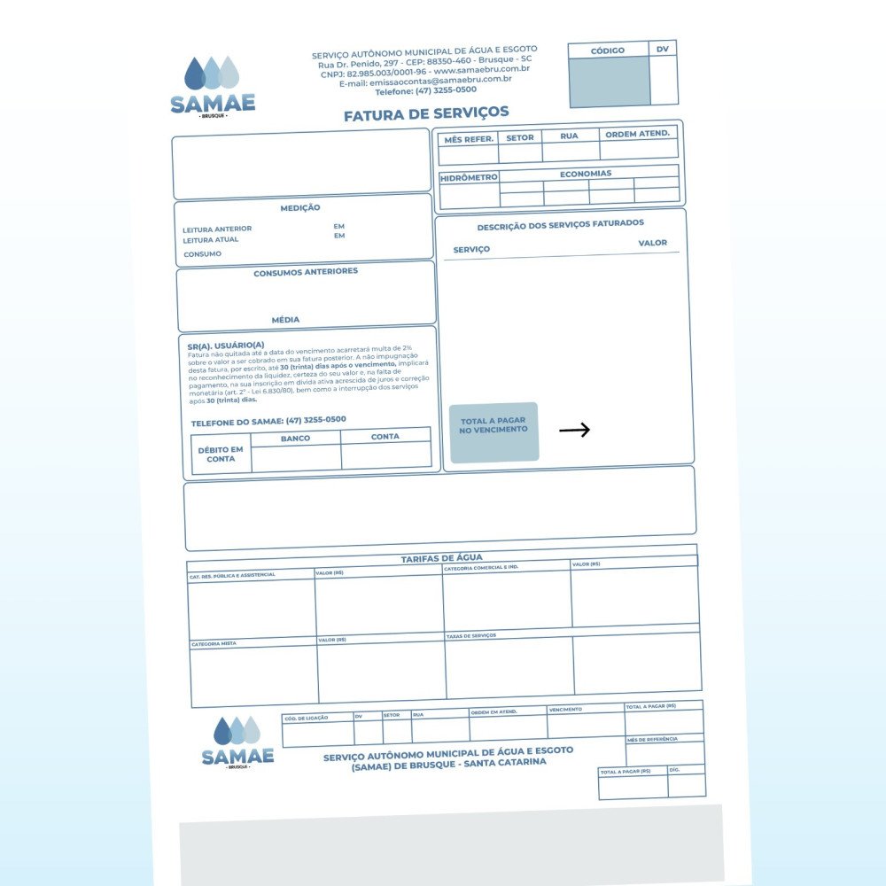 Brusque terá aumento de 4,7% na tarifa de água a partir de maio