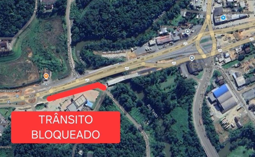 Trânsito em rua de Blumenau ficará interditado a partir desta quarta; saiba mais