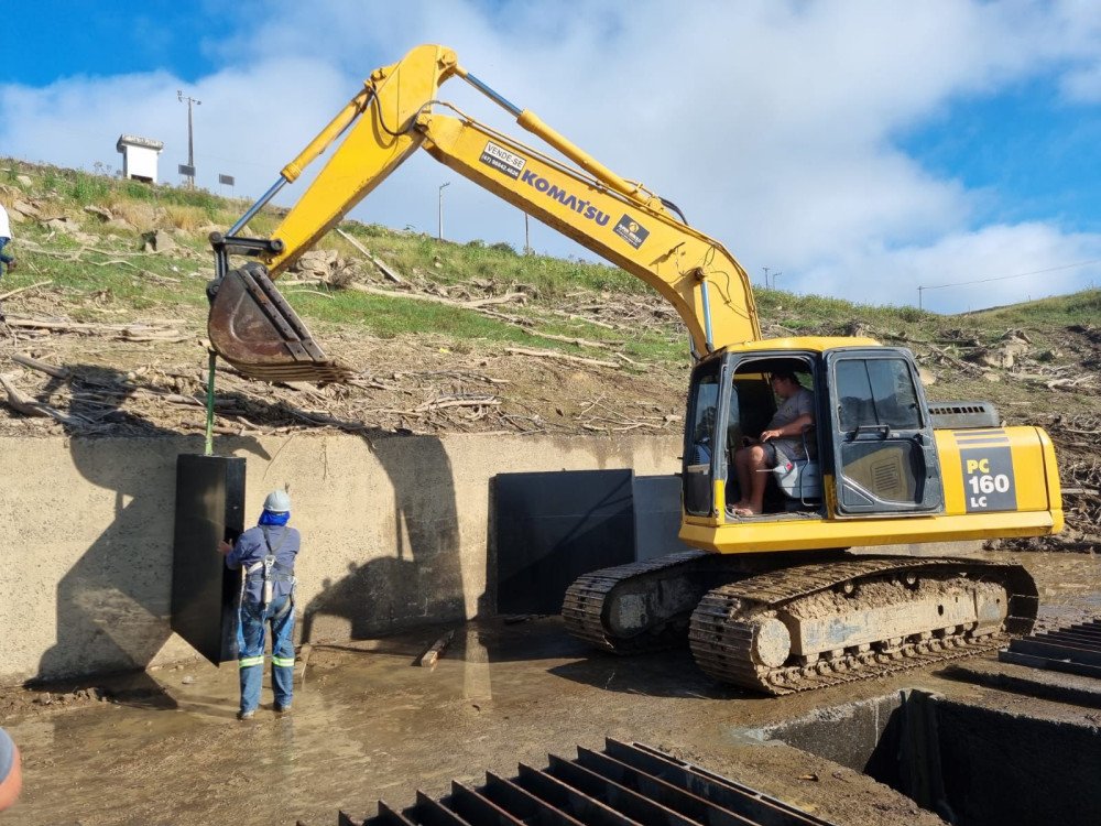 Defesa Civil de SC avança na recuperação da Barragem Sul, em Ituporanga