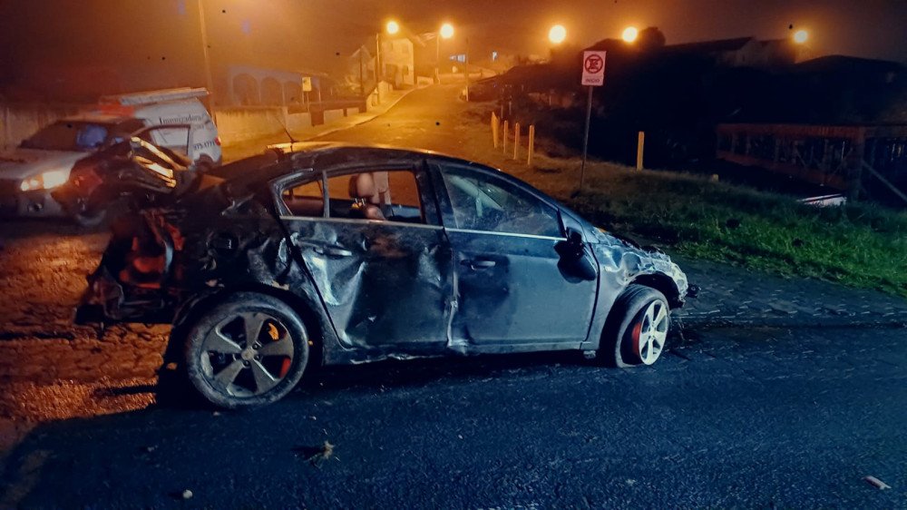 Acidente na SC-114 em Taió deixa motorista ferido