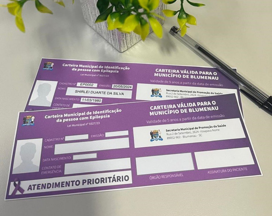 Blumenau passa a emitir carteira de identificação da pessoa com epilepsia