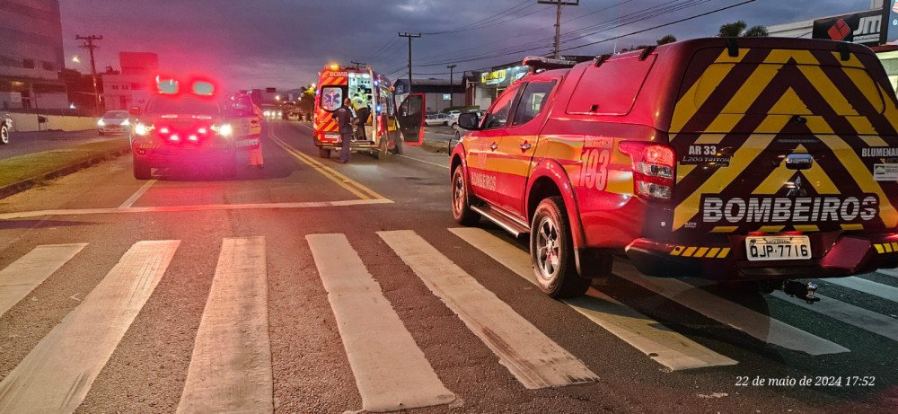 Mulher grávida é atropelada no bairro Itoupava Central, em Blumenau