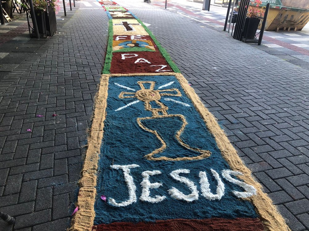 Fotos: Tradicionais tapetes de Corpus Christi colorem ruas do centro de Blumenau