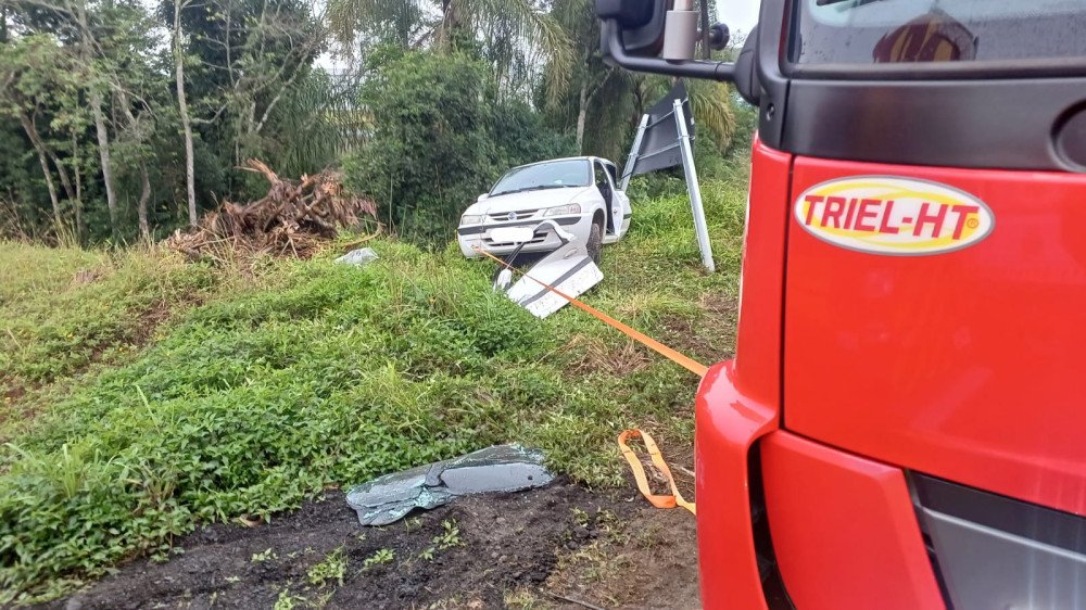 Acidente na SC-114 deixa um ferido em Taió, no Alto Vale do Itajaí