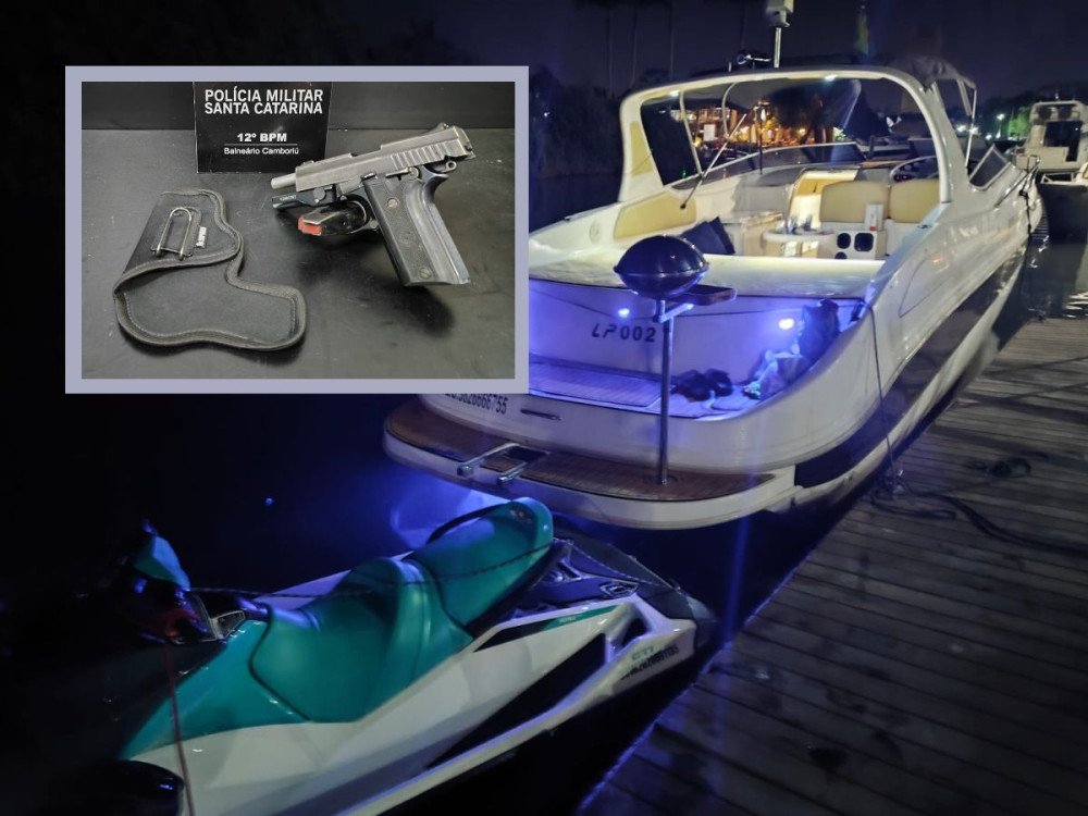 Homem é preso em Balneário Camboriú após atirar para cima em Jet Ski