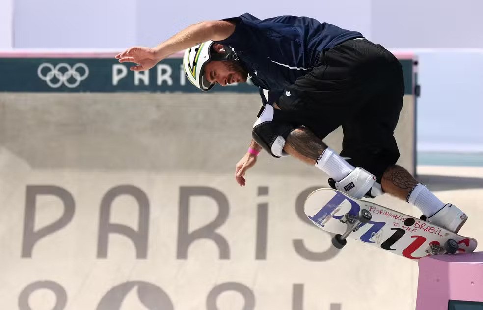 Paris 2024: catarinense Pedro Barros é o quarto colocado no skate park masculino