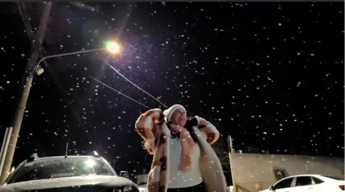 São Joaquim registra neve na noite da última sexta-feira