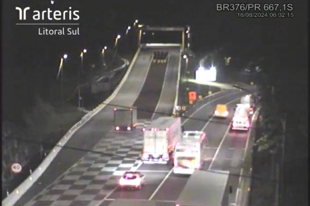 Vídeo: motorista usa área de escape e evita acidente na BR-376 entre PR e SC