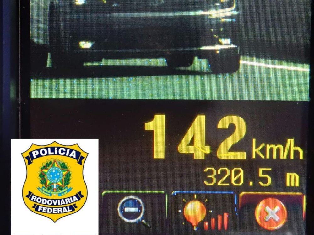 PRF flagra 103 motoristas acima do limite de velocidade na BR-470 em Gaspar