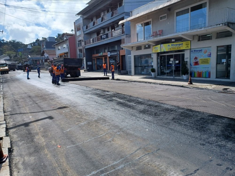 Obras afetam o trânsito no bairro Fortaleza em Blumenau