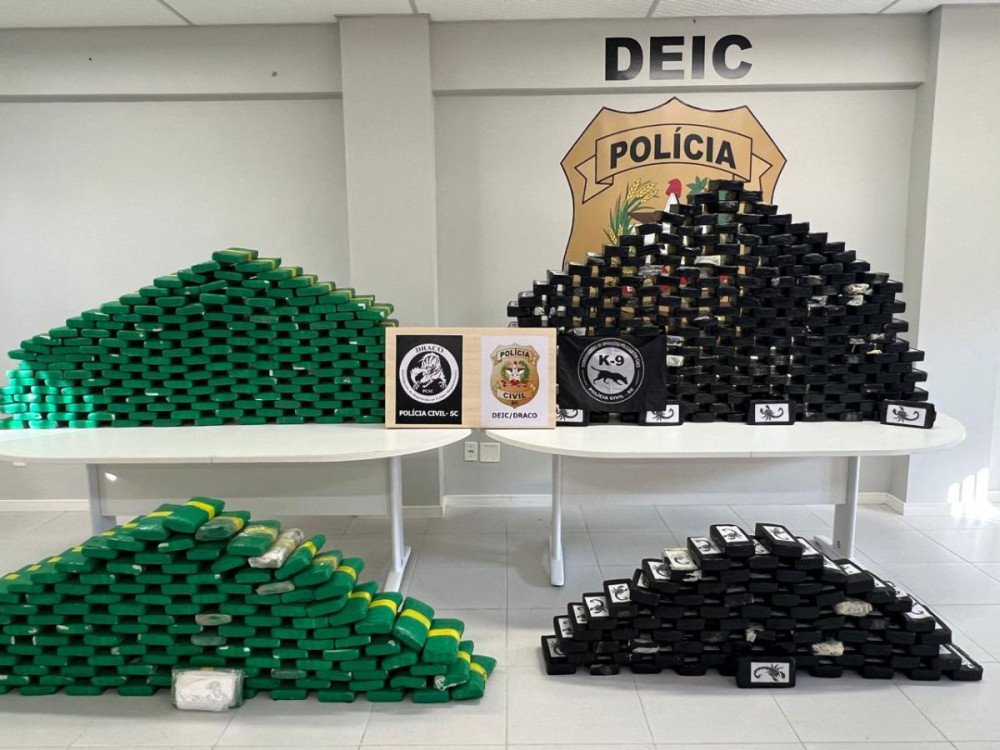 Polícia Civil apreende 700 kg de drogas na Grande Florianópolis