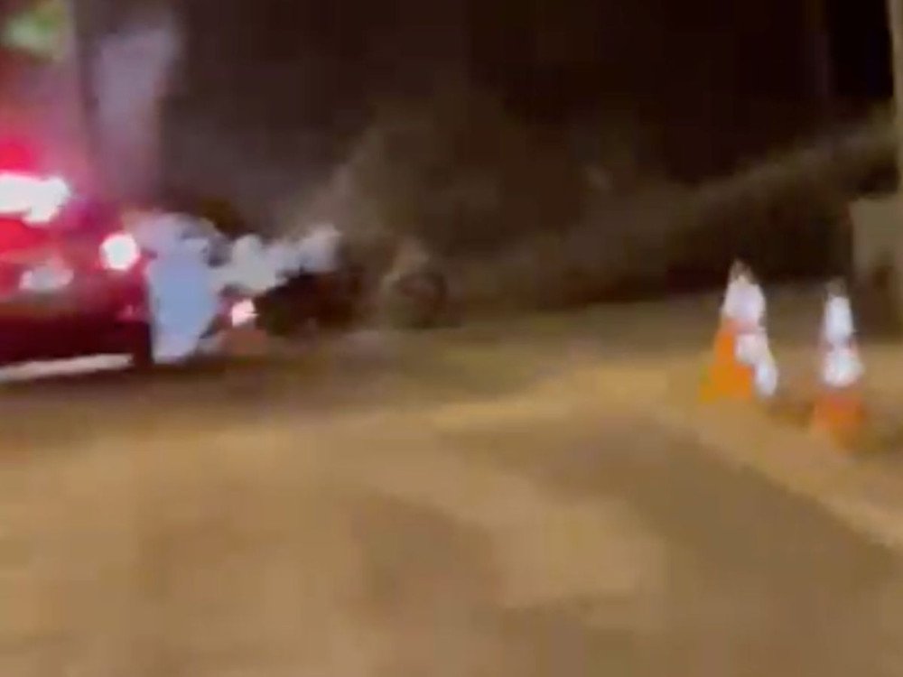 Vídeo: Viatura da GMT de Blumenau bate em moto durante perseguição