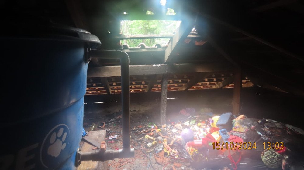 Princípio de incêndio atinge residência no bairro Vorstadt