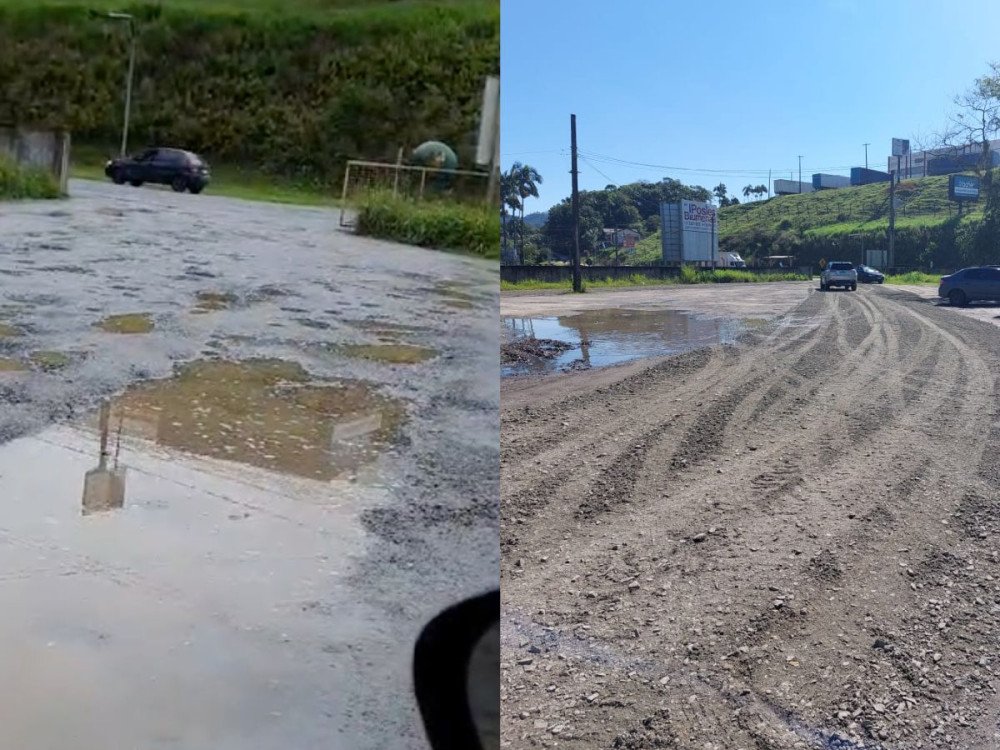 Após reclamações, o acesso ao Ambulatório Geral da Itoupava Central recebe reparos paliativos