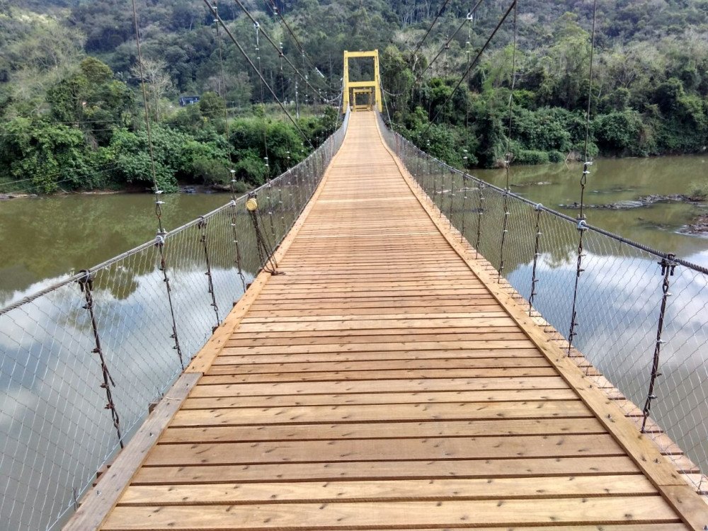 Ponte Pênsil de Indaial ficará fechada para manutenção; saiba quando