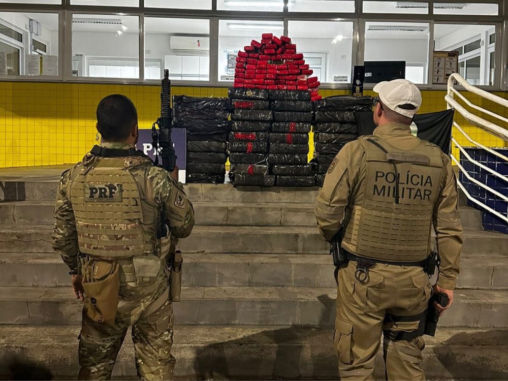Meia tonelada de maconha é apreendida pela PRF e PMRv no Oeste do estado