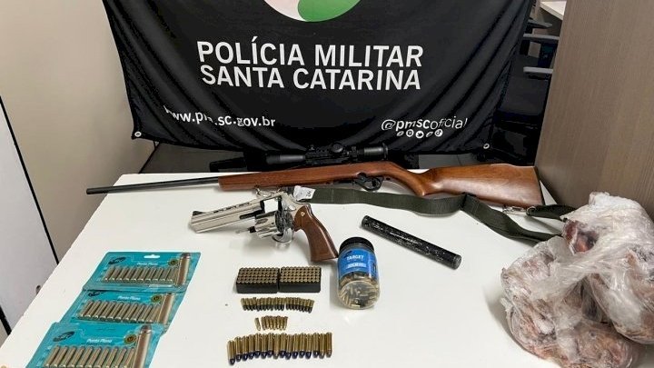 Polícia Militar Ambiental apreende duas armas de fogo durante Operação Fauna Silvestre em Xanxerê