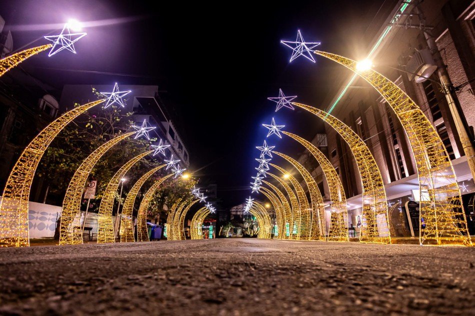 Confira os pontos enfeitados com decorações do Natal em Blumenau
