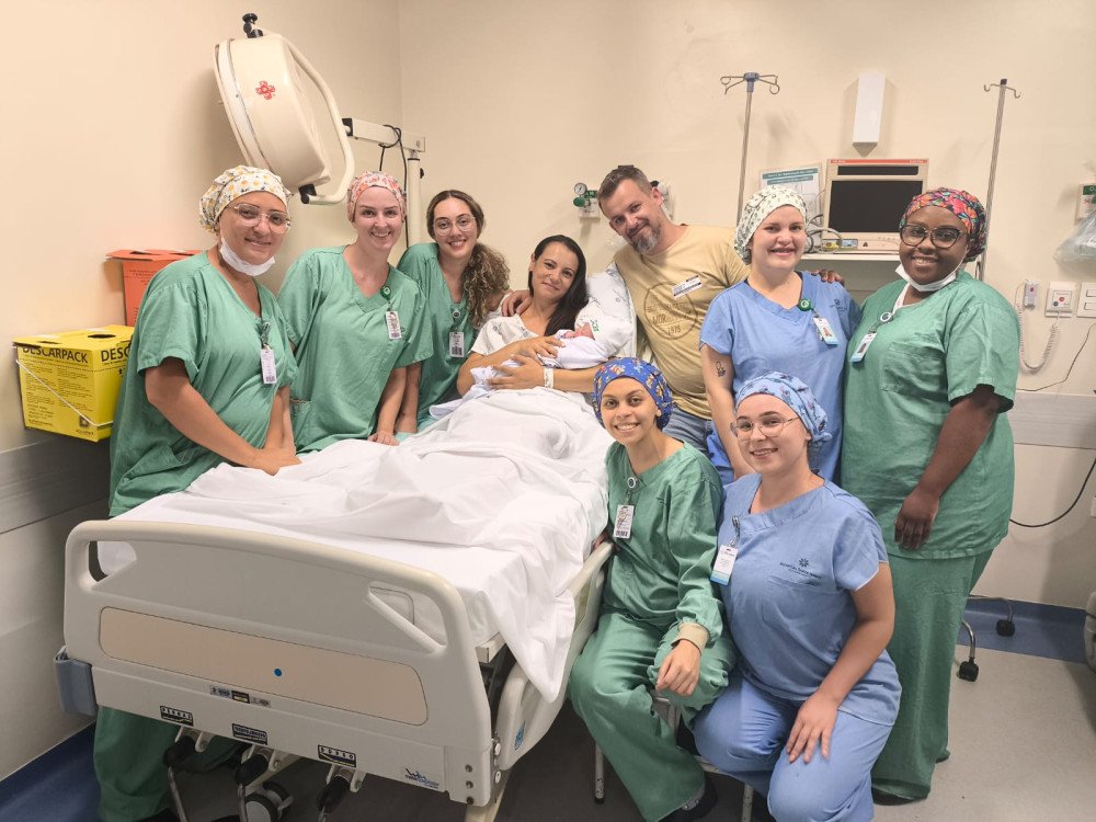 Júlia é o primeiro bebê nascido em 2025 no Hospital Santa Isabel, em Blumenau